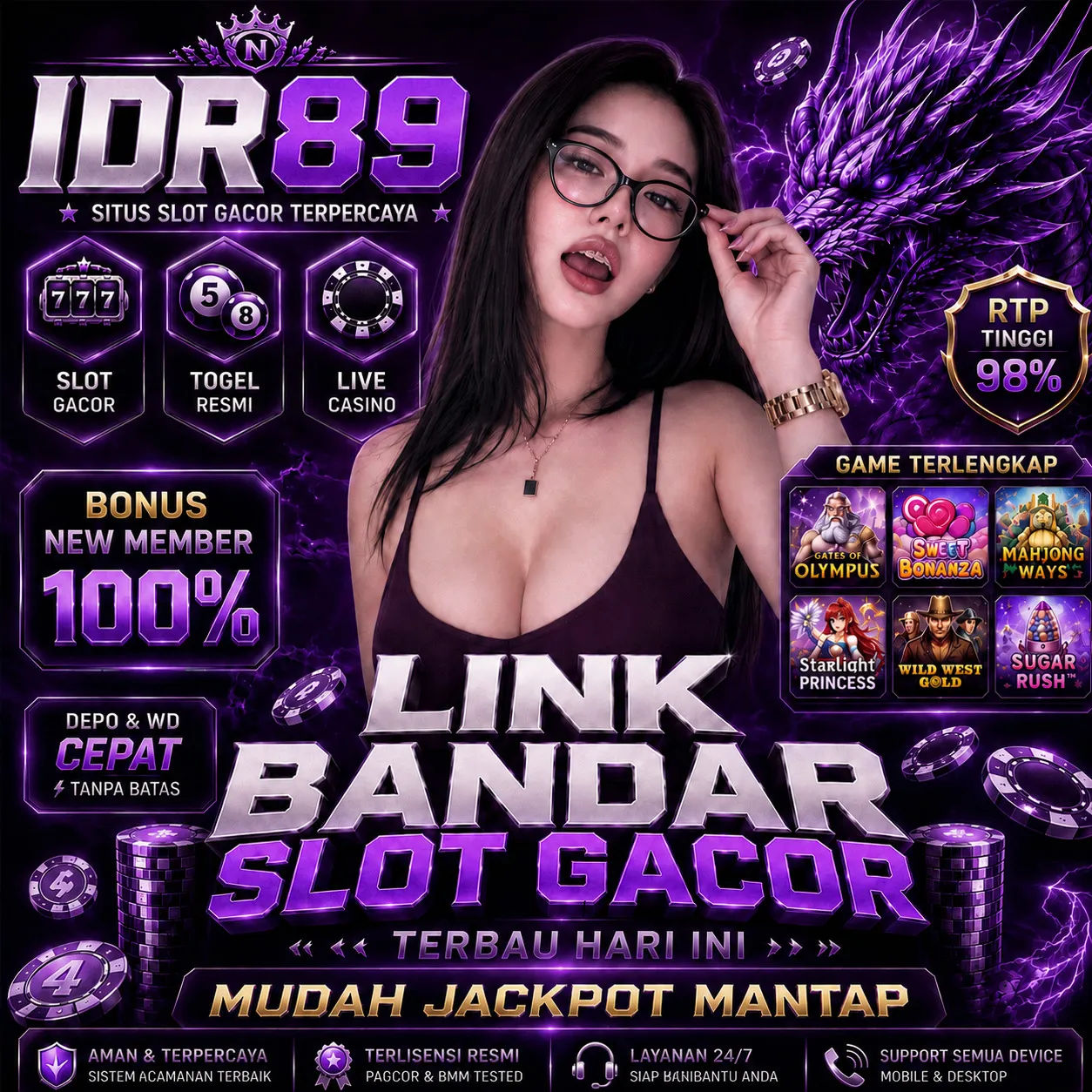 Thumbnail 1 of 3, Poster, IDR89 | Portal Togel 4D Terpercaya dengan Akses Login Toto Macau Resmi di Indonesia designed and sold by IDR89.